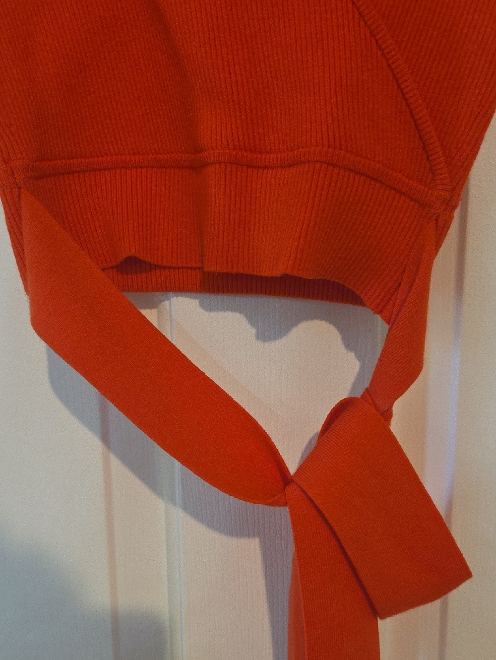 Aritzia Little Moon Prunella Cropped Ribbed Wrap Top - Picture 6 of 8